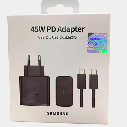 Оригинальное зарядное устройство Samsung 45 W сверхбыстрая зарядка, адаптер ЕС | MK03480