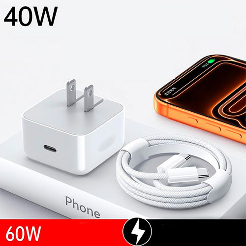 Apple 40W динамический адаптер питания (поддерживает до 60 Вт)» для iPhone 17 Pro/17 Pro Max | MK03546