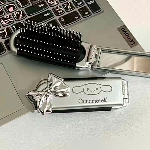 Зеркало для макияжа с подушкой безопасности, складное зеркало двойного назначения, подарок для девочек | MK01226