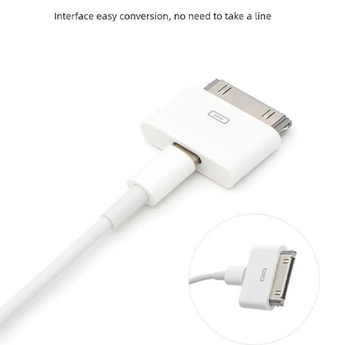 Адаптер 30-Pin для iPhone 4/4S (белый, Type-C female) | MK03566