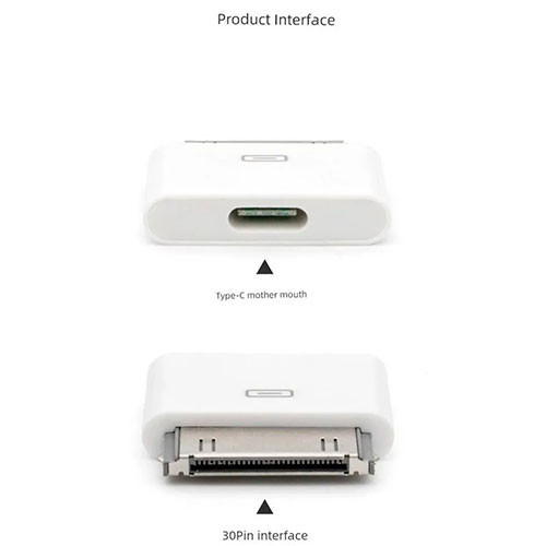 Адаптер 30-Pin для iPhone 4/4S (белый, Type-C female) | MK03566