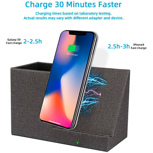 Офисный Настольный Органайзер для мобильного телефона беспроводное быстрое зарядное устройство Подставка для телефона Органайзер держатель ручки | MK03592