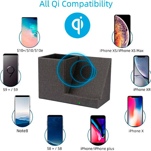 Офисный Настольный Органайзер для мобильного телефона беспроводное быстрое зарядное устройство Подставка для телефона Органайзер держатель ручки | MK03592