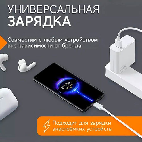 Быстрая зарядка Xiaomi type-c 120w | MK03610
