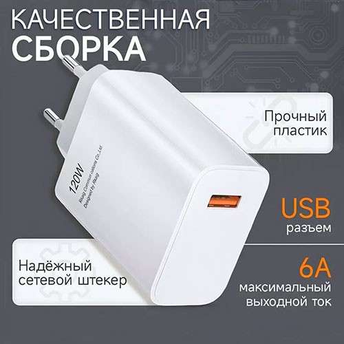 Быстрая зарядка Xiaomi type-c 120w | MK03610