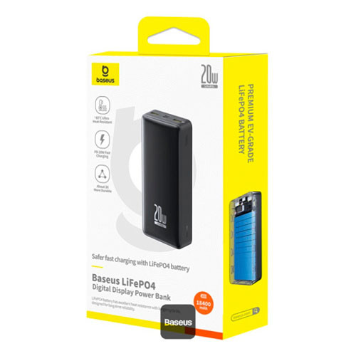 BASEUS LifePO4 with Display 20W (18,400mAh) | MK03617