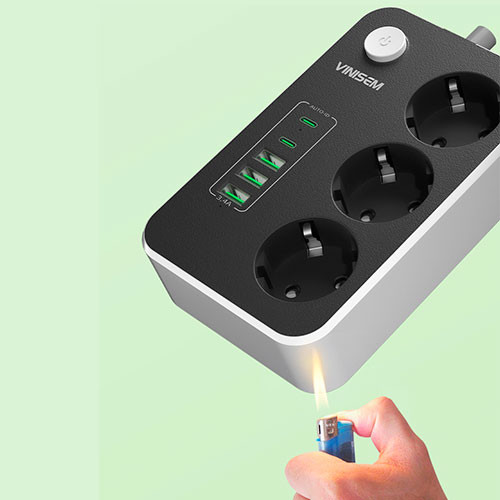 Сетевой фильтр, настольный, 3 розеток, С портом для быстрой зарядки | MK03618