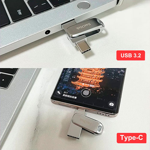 SanDisk Flash Drive (Dual USB and Type-C) 3.2 (128GB) | MK03952