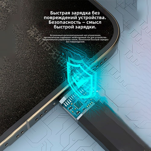 Короткая быстрой зарядкой 60W супер быстрый кабель для передачи данных с двойной головкой Type-c | MK03963