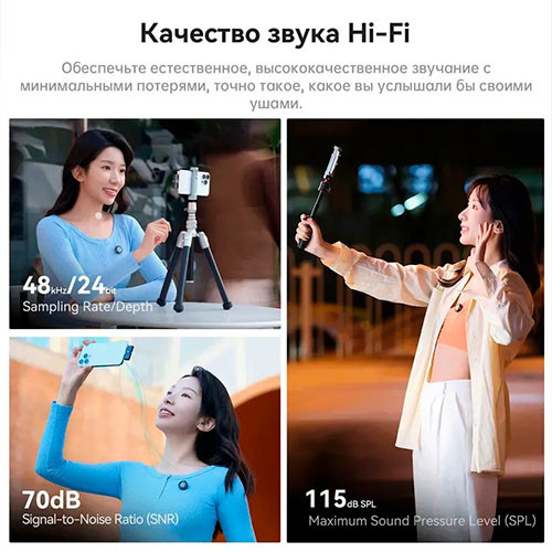 Микрофон петличный Lark M2 DUO беспроводной для Android и IPhone 2шт | MK04001