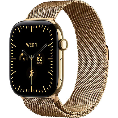 APPLE Watch Series 12 (46mm) Radiant Gold, Milanese Loop | MK04126