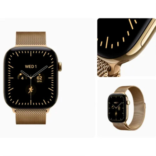 APPLE Watch Series 12 (46mm) Radiant Gold, Milanese Loop | MK04126