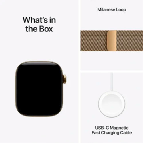 APPLE Watch Series 12 (46mm) Radiant Gold, Milanese Loop | MK04126