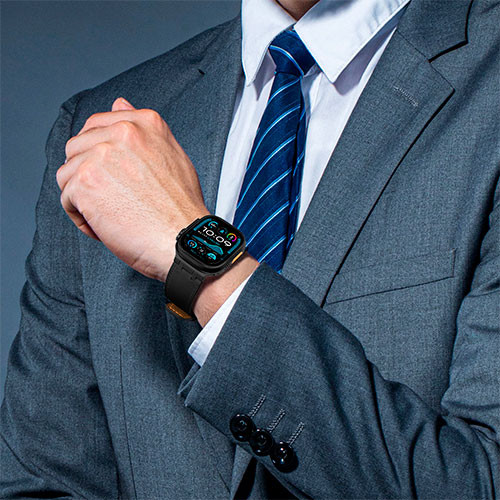 Ремешок для Apple Watch 42mm 44mm 45mm 46mm 49mm кожаный | MK04153